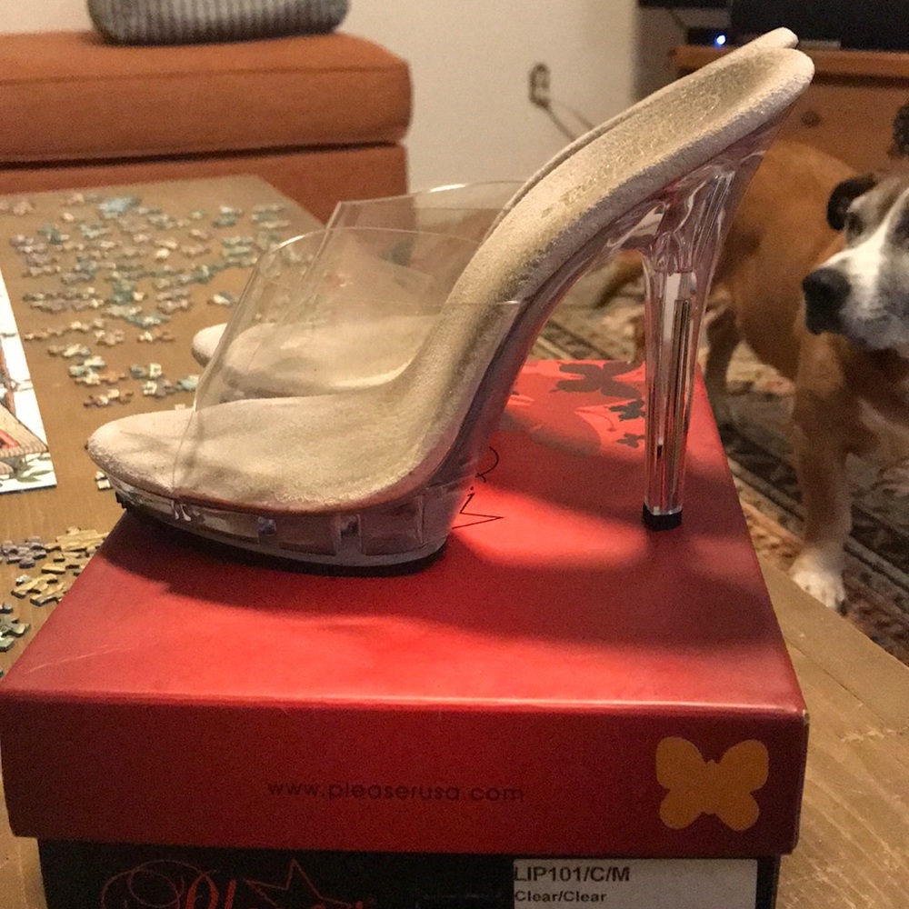Clear heels